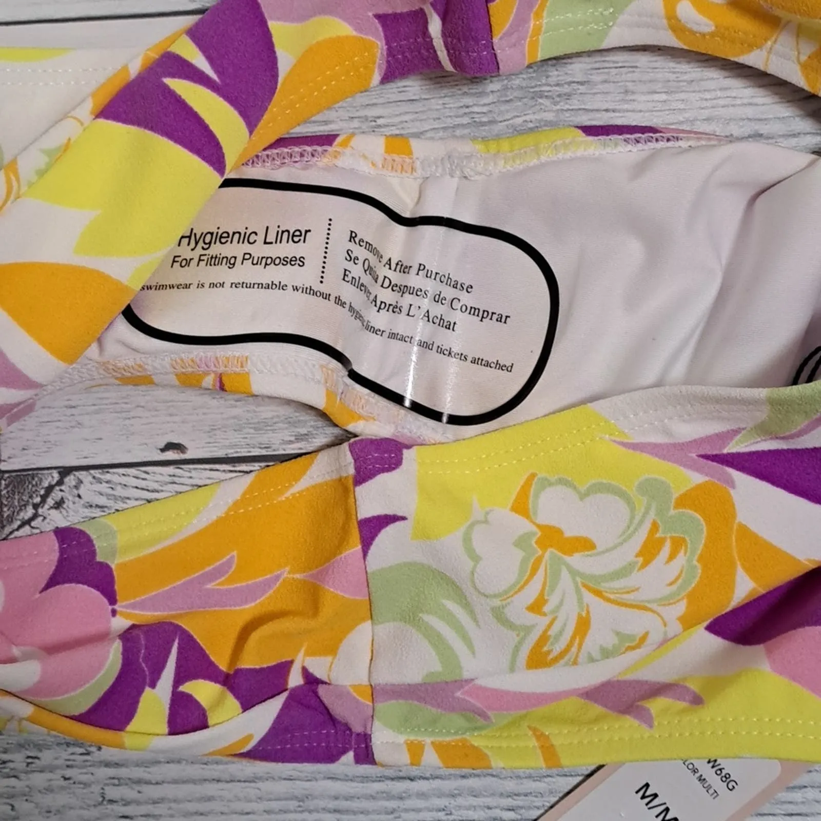 BCBGENERATION Give It A Swirl Printed High-Waist Bikini Bottoms