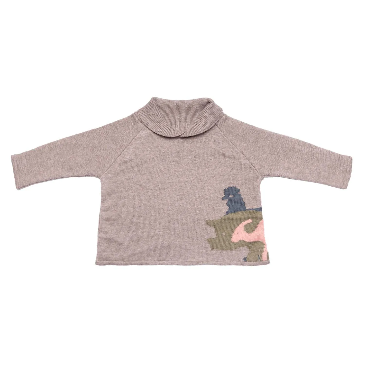 Beige gebreide trui voor baby's