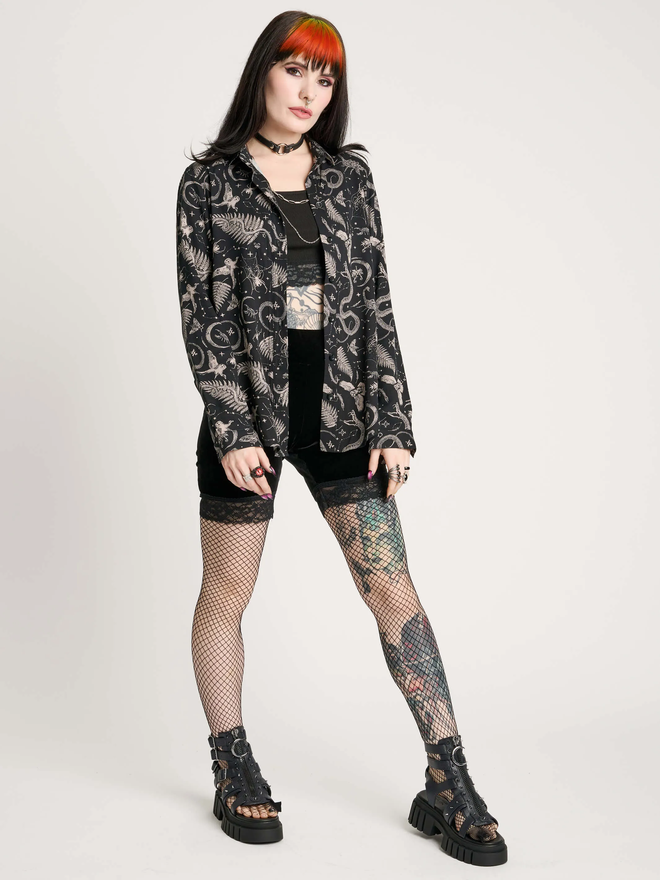 Bewitched Long Sleeve Button Up