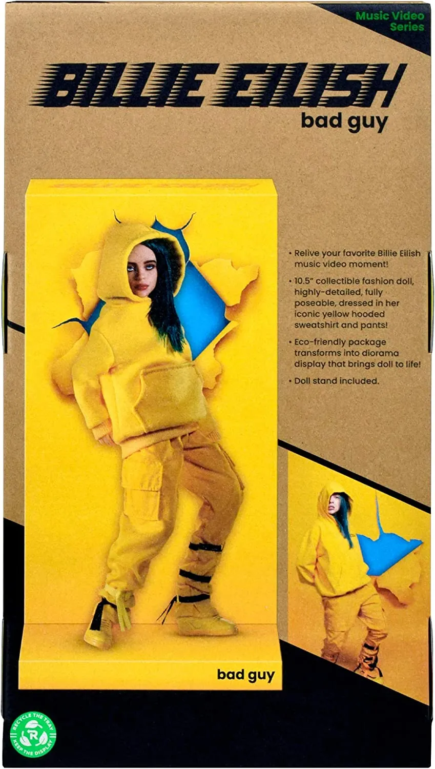 Billie Eilish Bad Guy Collectible Fashion Doll 10.5", Yellow