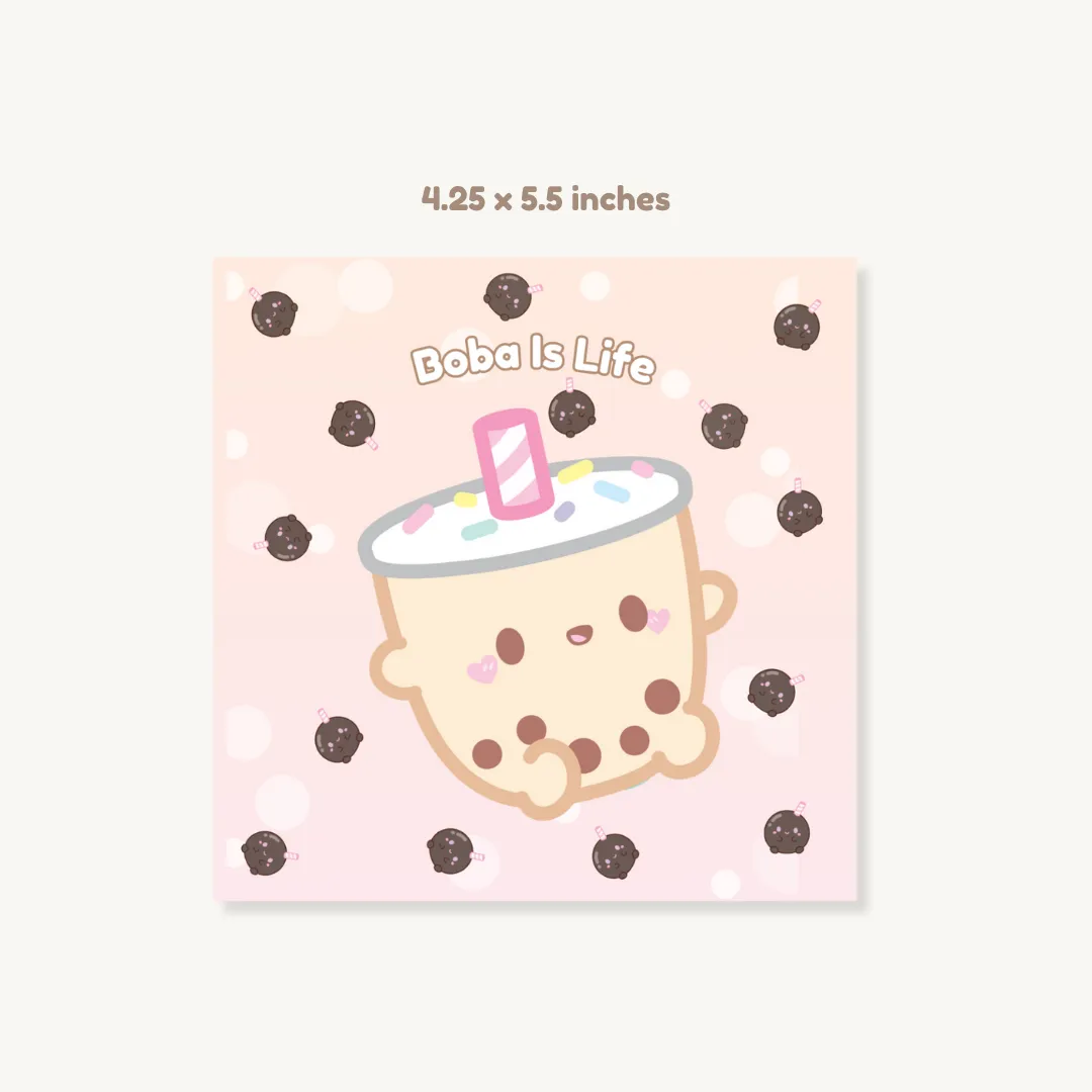 Boba Is Life With Tapiyoca Art Print/Note Card