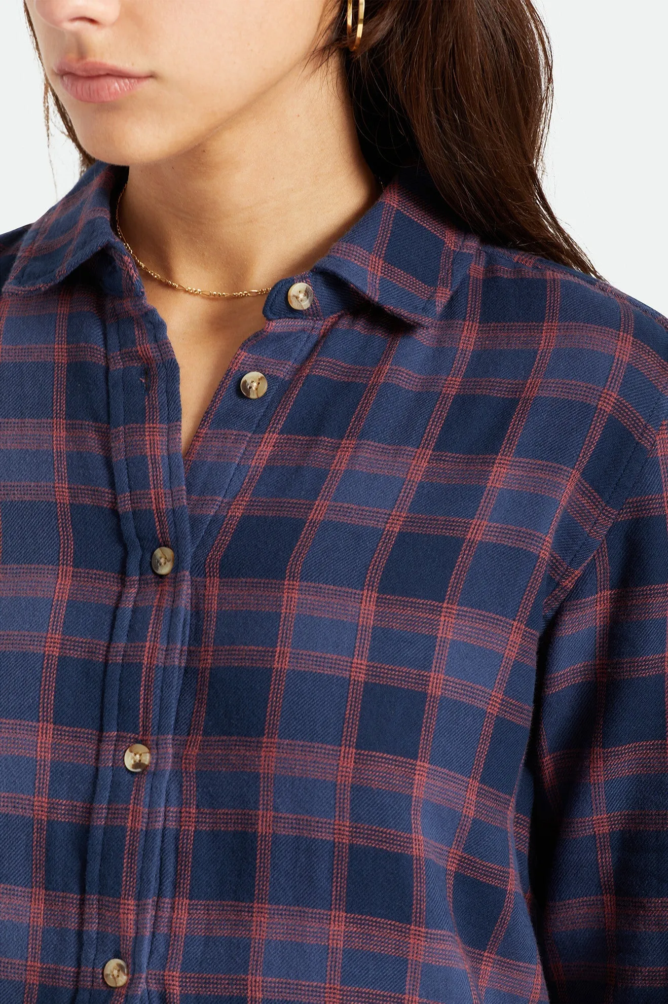 Bowery Women's Soft Weave L/S Flannel - Military Olive