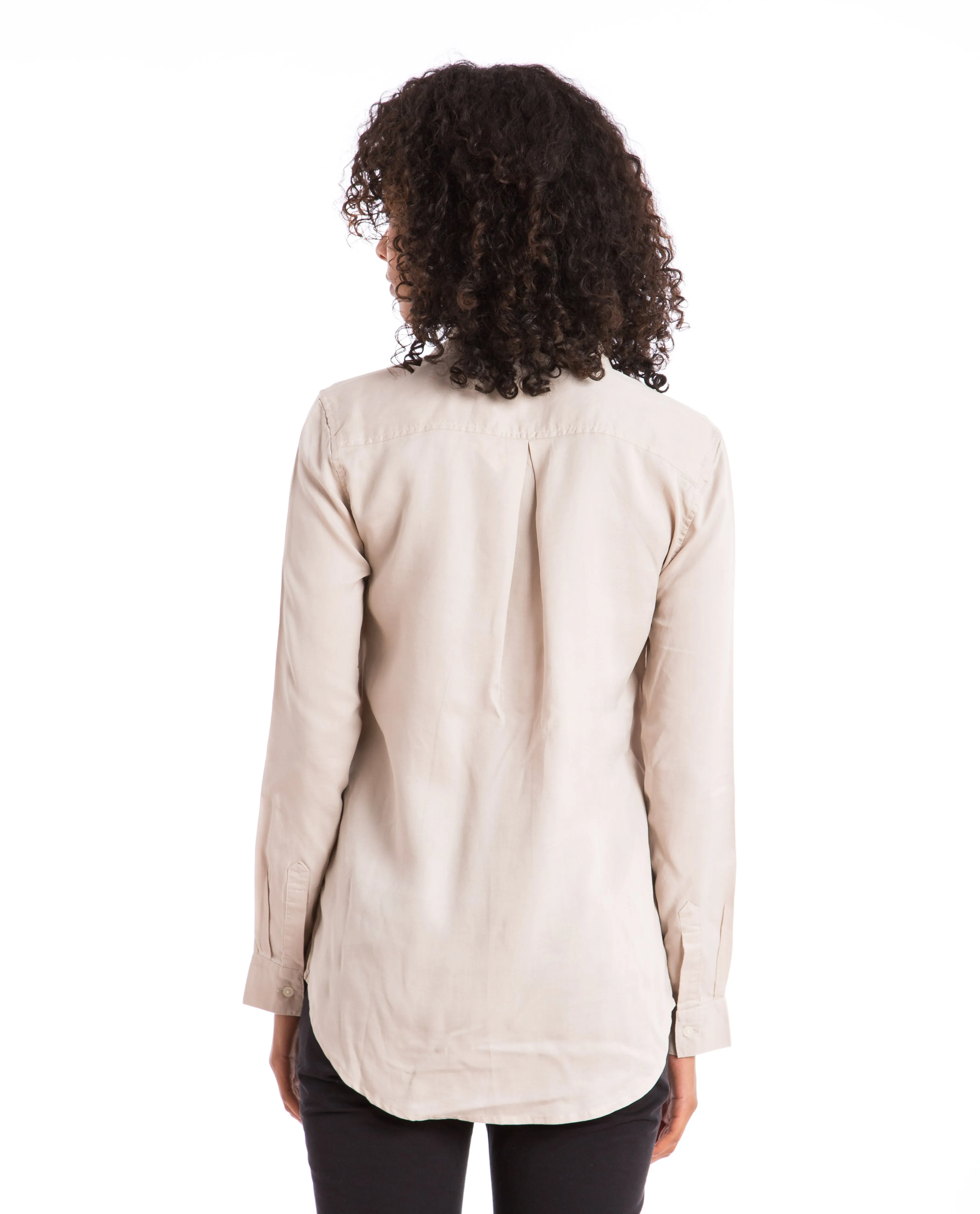 Boxy Button Up Shirt Fog