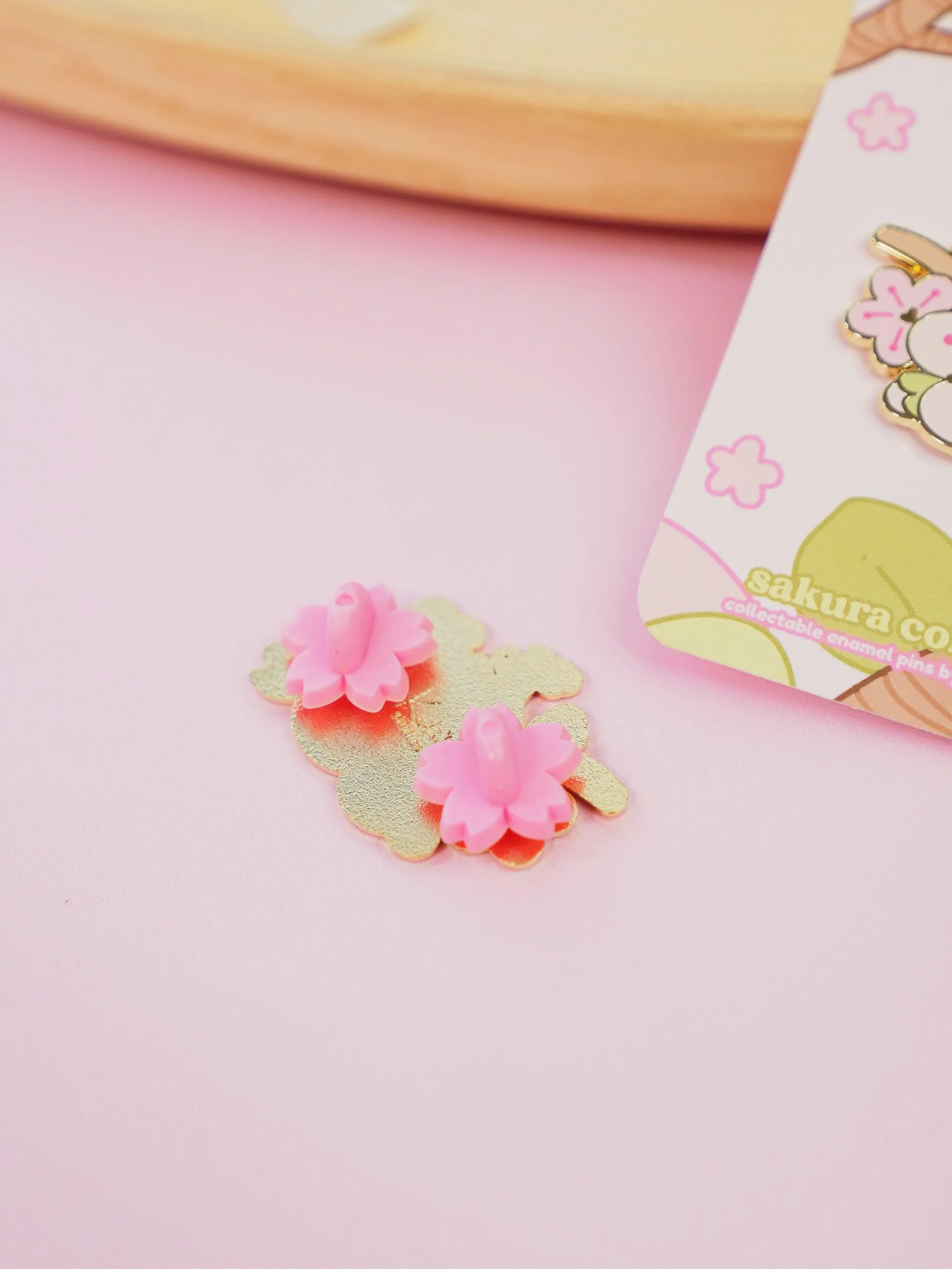 Bumblebutt Sakura Branch Enamel Pin | Adorable & Cute Kawaii Design