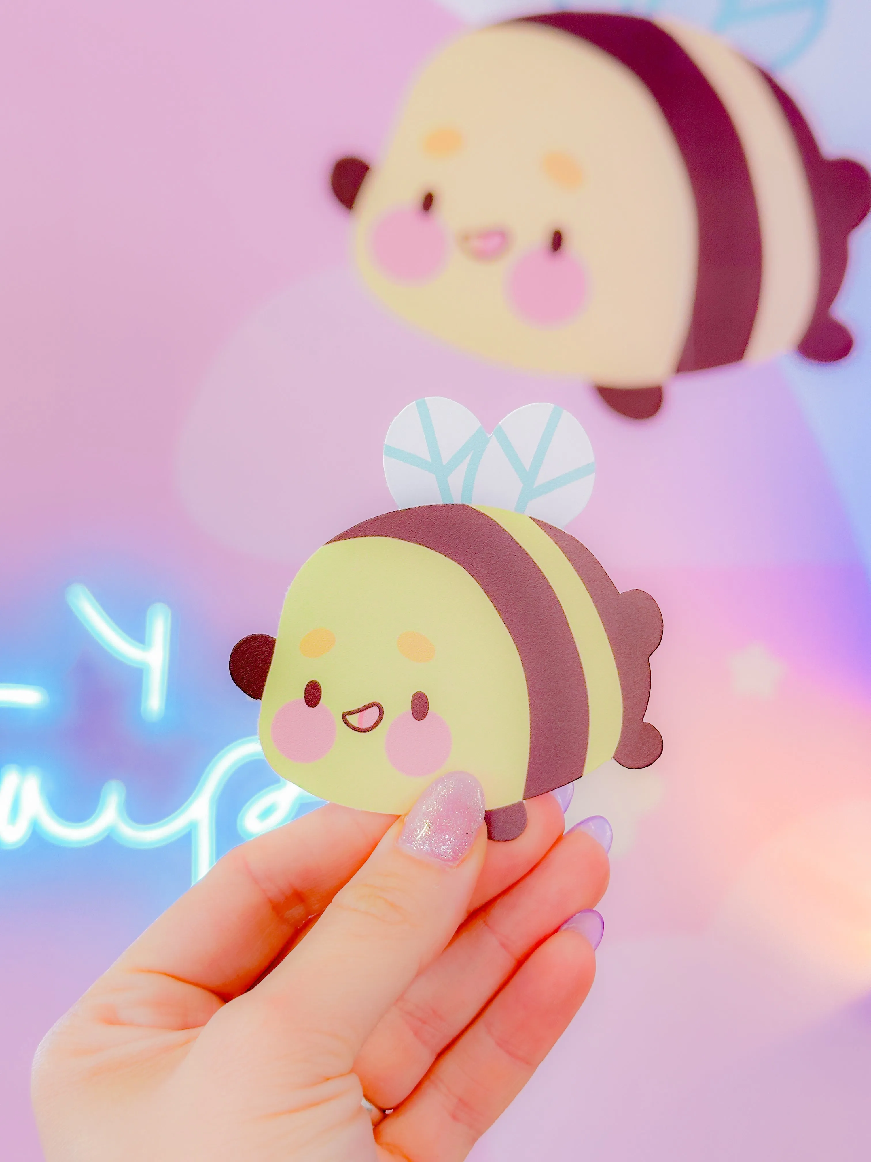 Bumblebutt the Adorable Bumblebee | Kawaii Die Cut Vinyl Sticker