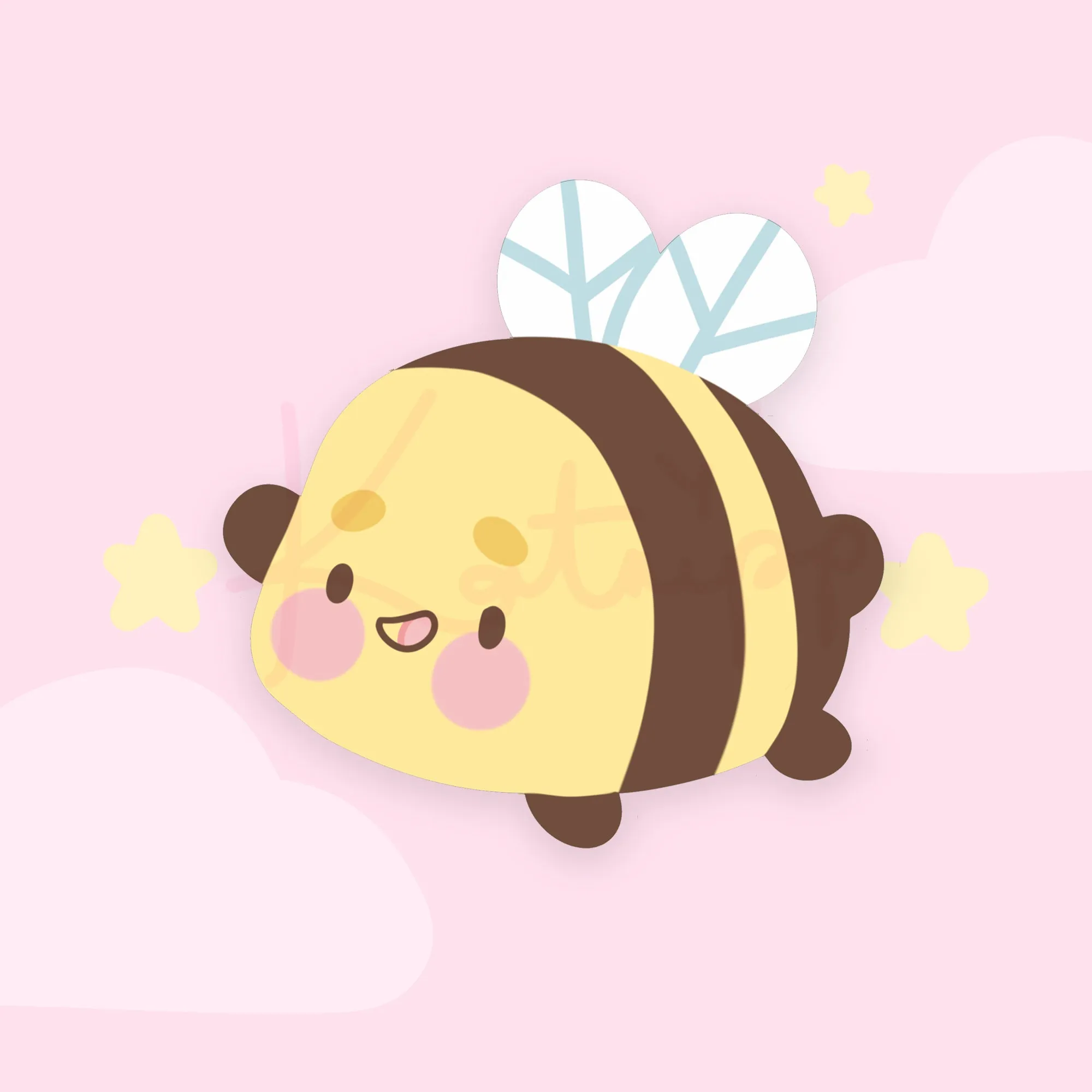 Bumblebutt the Adorable Bumblebee | Kawaii Die Cut Vinyl Sticker