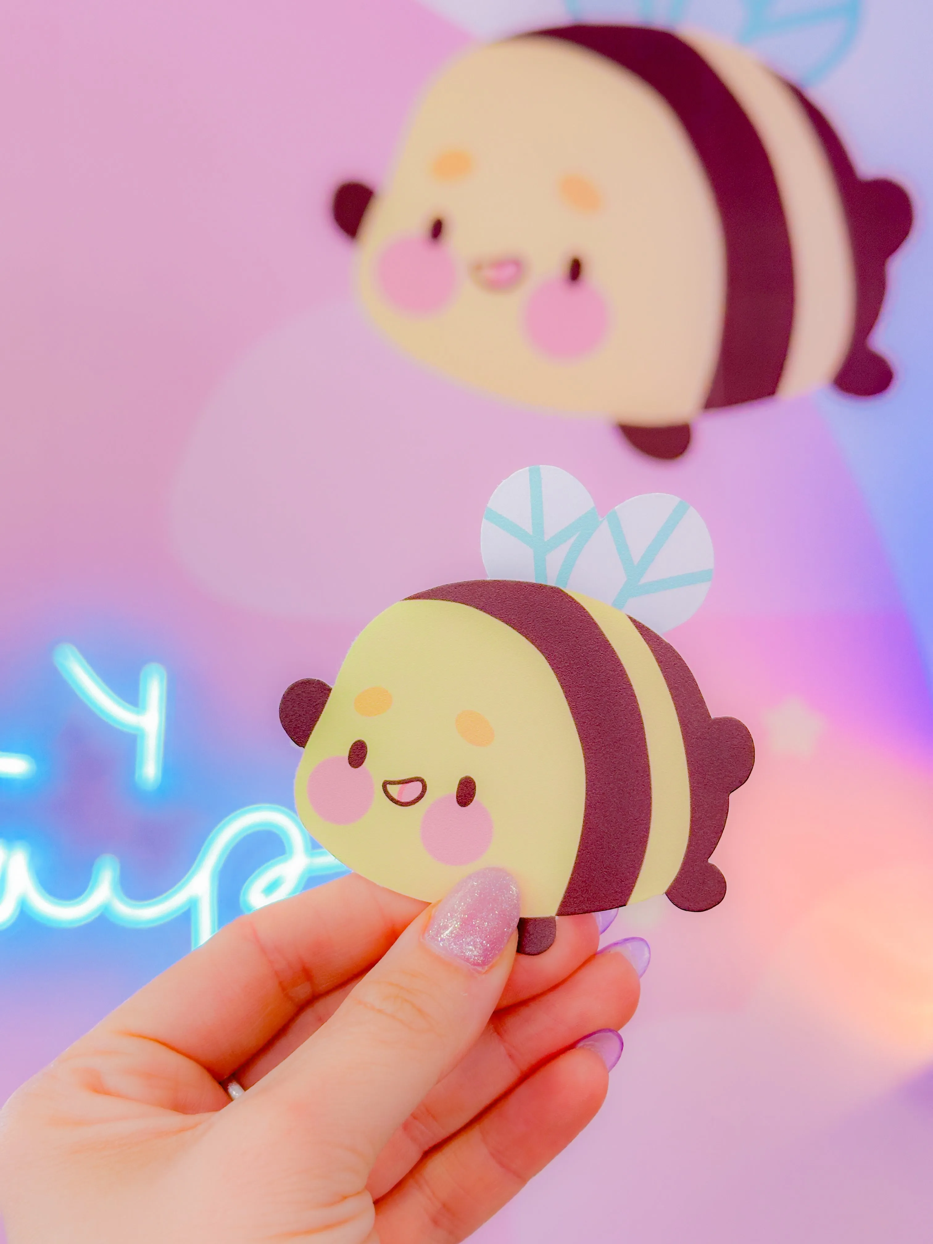 Bumblebutt the Adorable Bumblebee | Kawaii Die Cut Vinyl Sticker