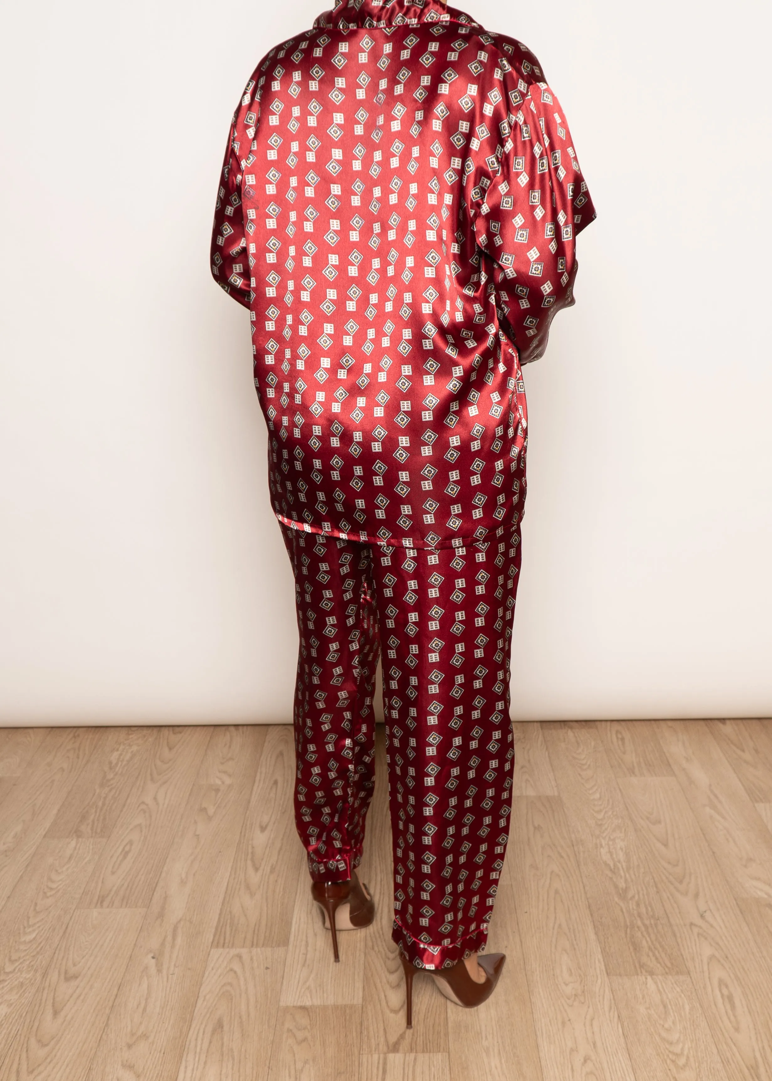 Burgundy Patterned Set