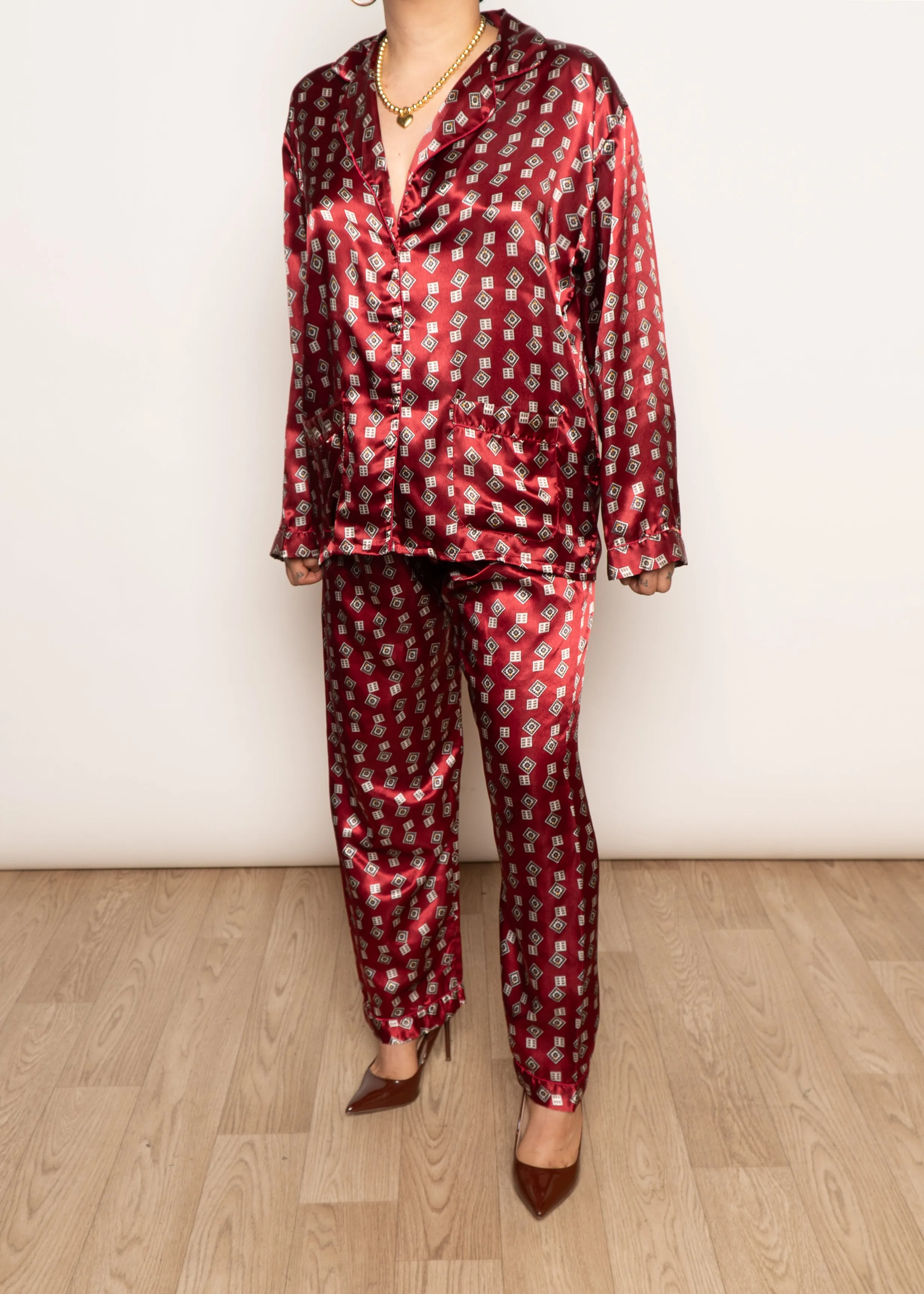 Burgundy Patterned Set