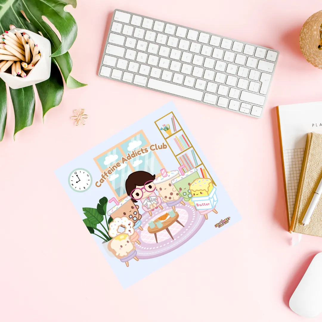 Caffeine Addicts Club Art Print/Note Card