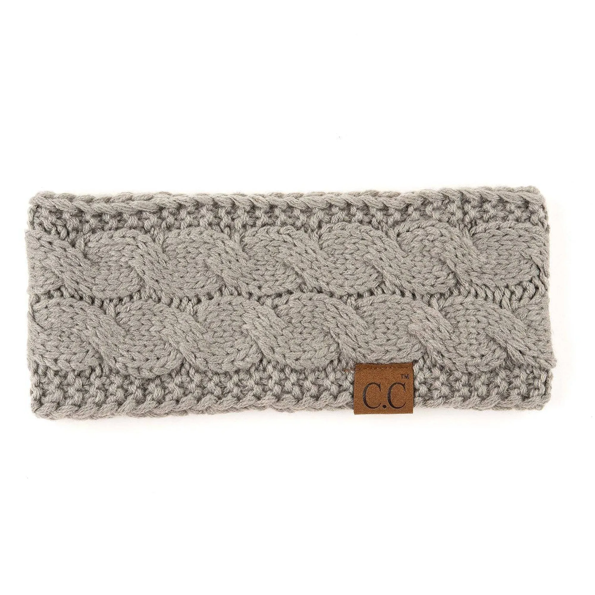 CC Brand Cable-Knit Lined Head Wrap for Women Hair Accessories