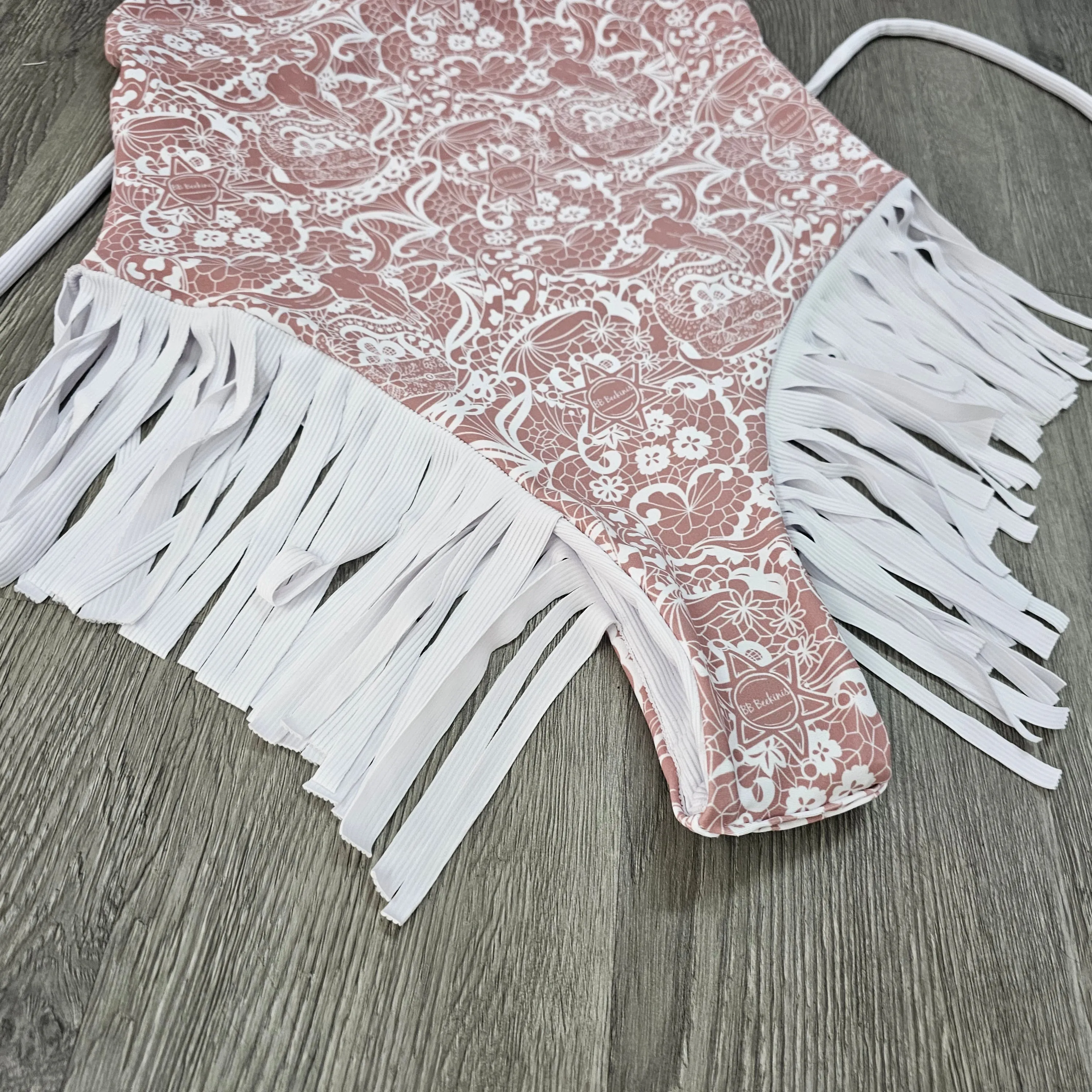 Country Lace Ribbed Thong One piece