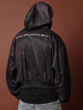 Crop Printed Overhead Hoodie