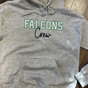 Custom Crew Team Mascot Hooded Sweatshirt