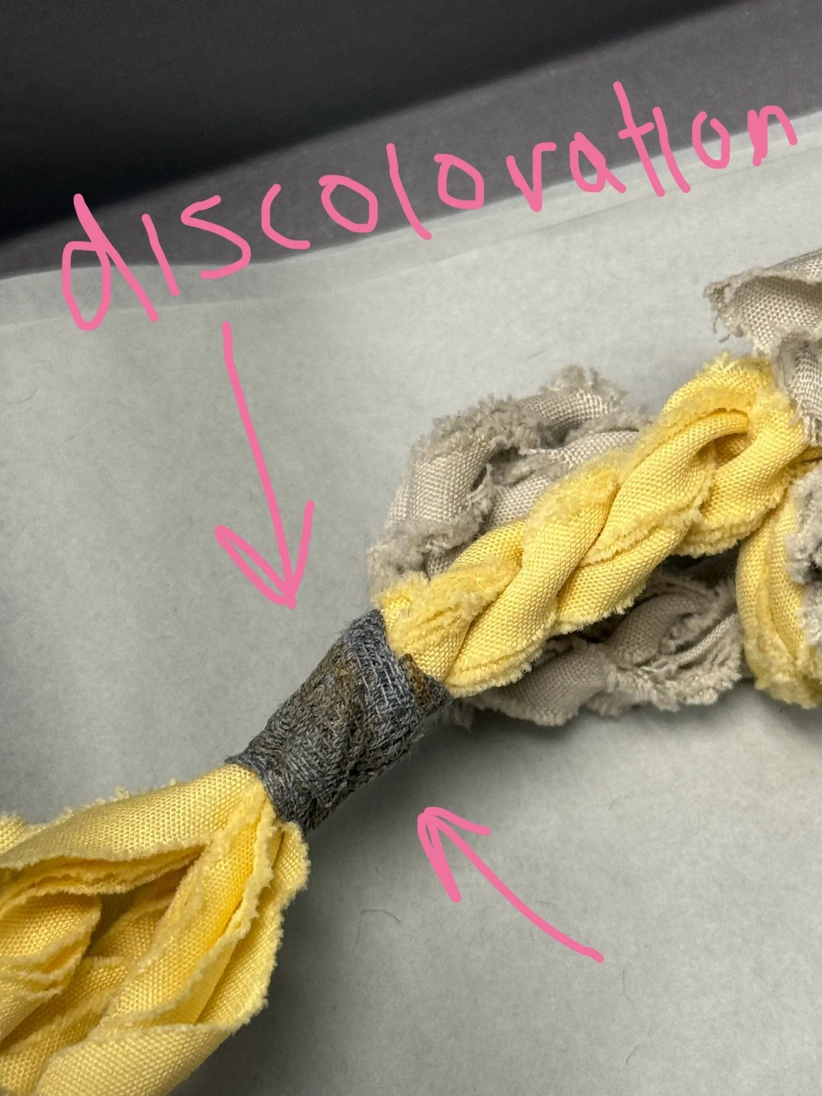 Damaged Excellent Condition Miu Miu Yellow Beige Woven Cotton Rope Necklace-One Size