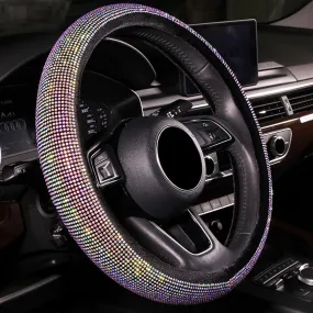 Full Crystal Steering Wheel Cover Rhinestone Diamond Car Steering
