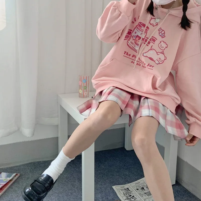 Kawaii Japanese Soft Girl Style Pink Hoodie
