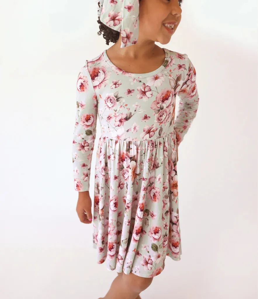 Millicent Long Sleeve Basic Twirl Dress