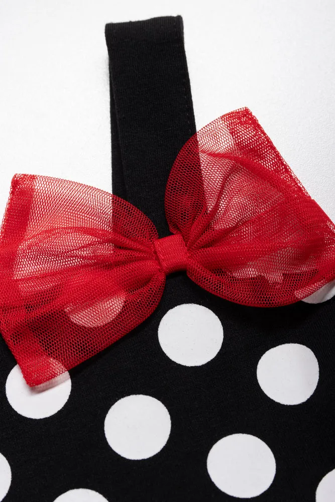 Minnie Mouse Dress With Bow Red And Black