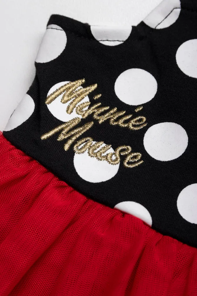 Minnie Mouse Dress With Bow Red And Black