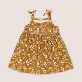 Mustard Floral Baby Bamboo Sundress