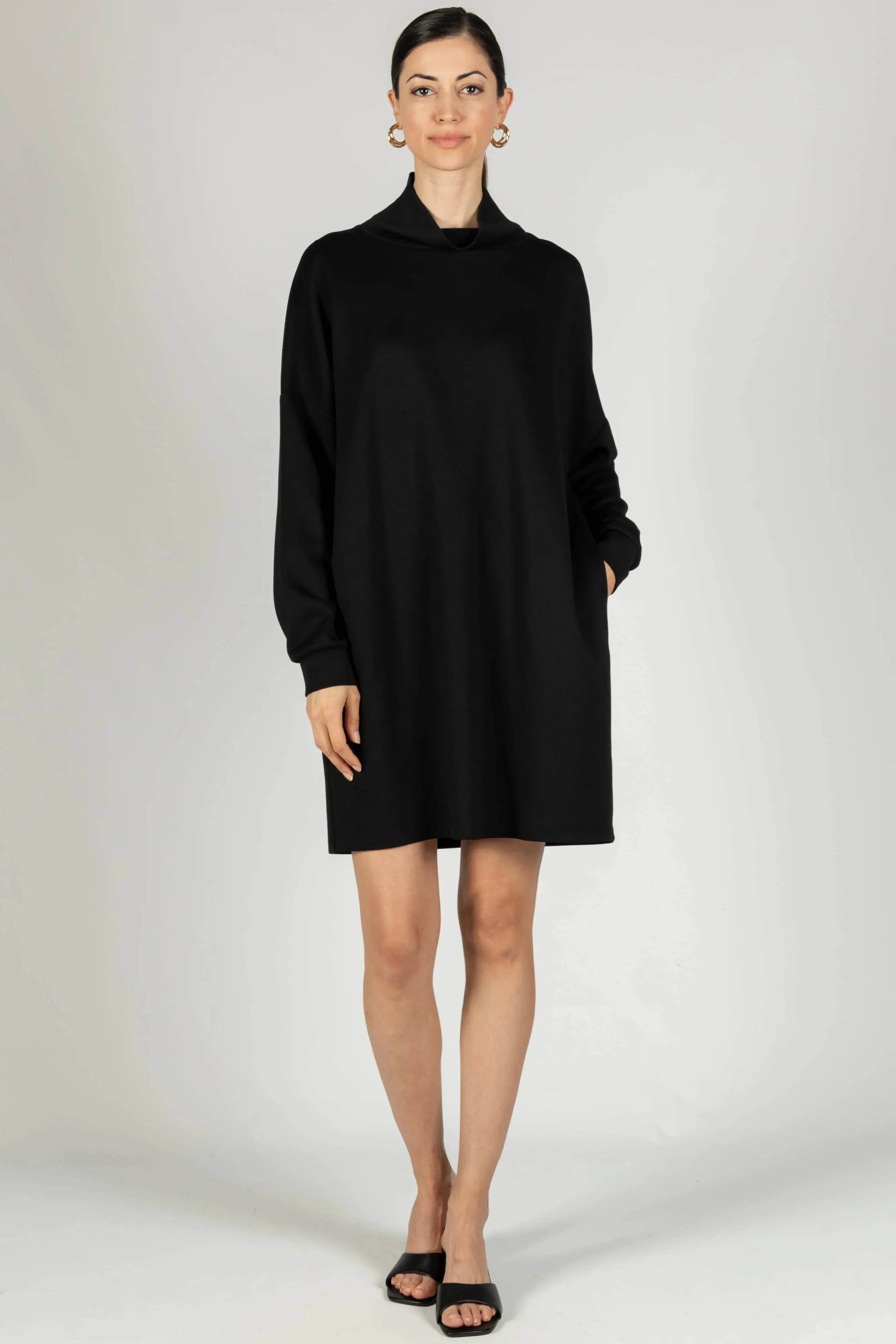 p cill Butter Modal Cowl Neck Dress