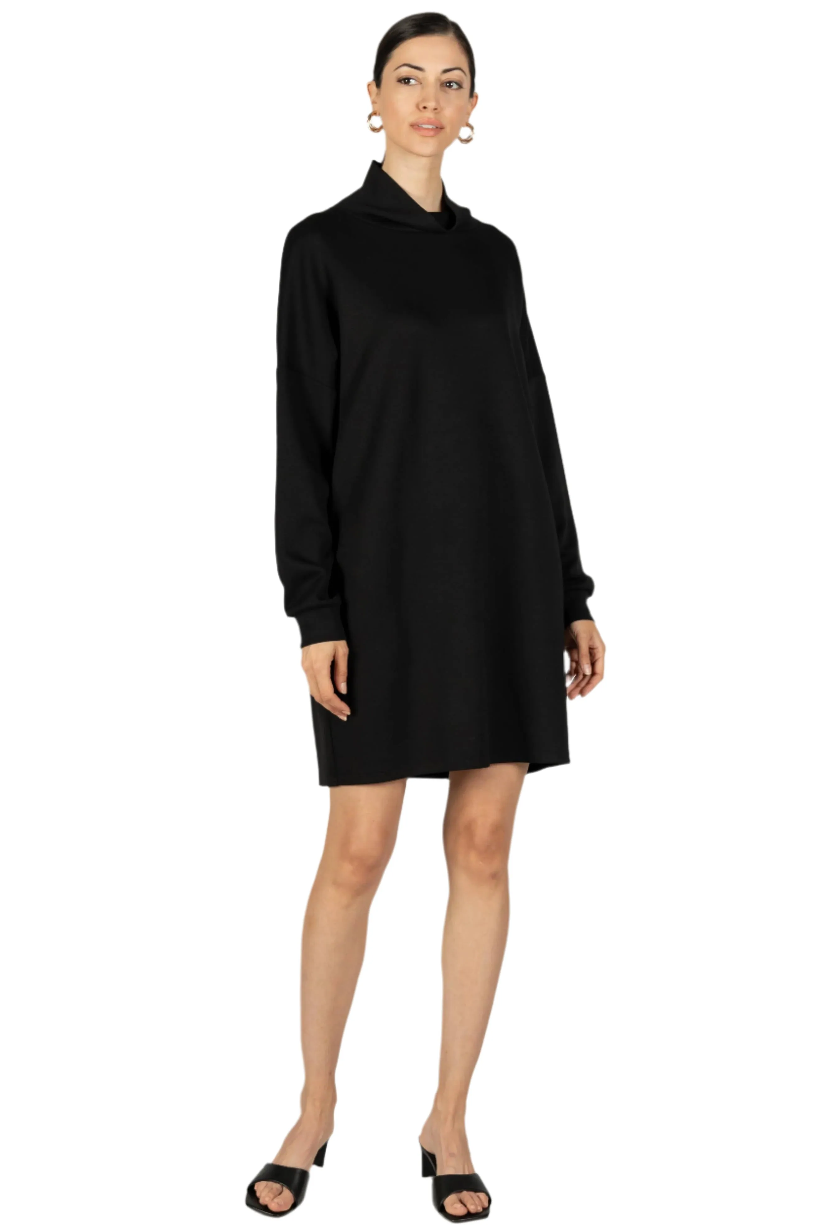 p cill Butter Modal Cowl Neck Dress