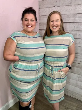"Summer Dreaming" Comfortable Striped Dress **FINAL SALE**