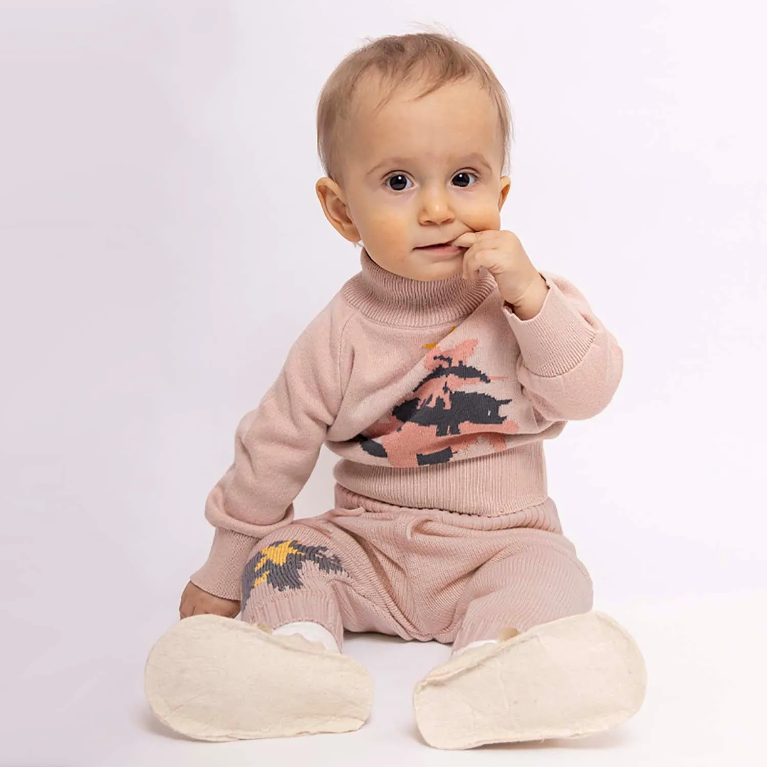 Roze kersttrui voor baby's