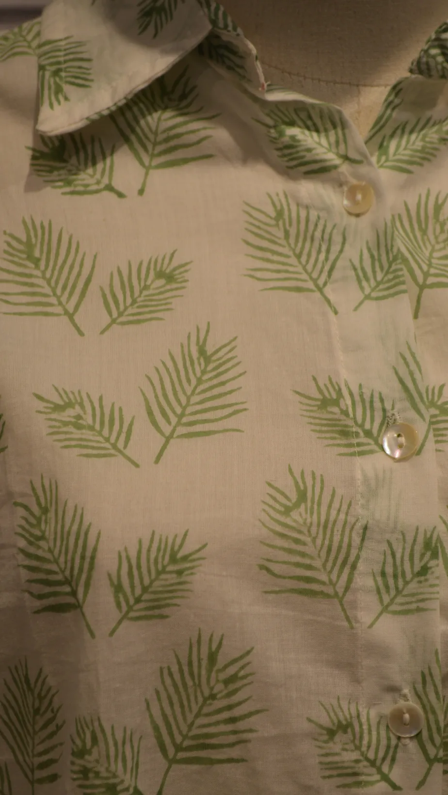 Sleeveless MINT green cotton shirt