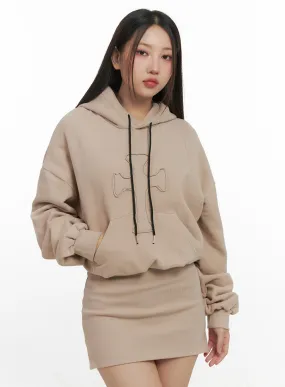 Soft Cotton Hooded Mini Dress CN419