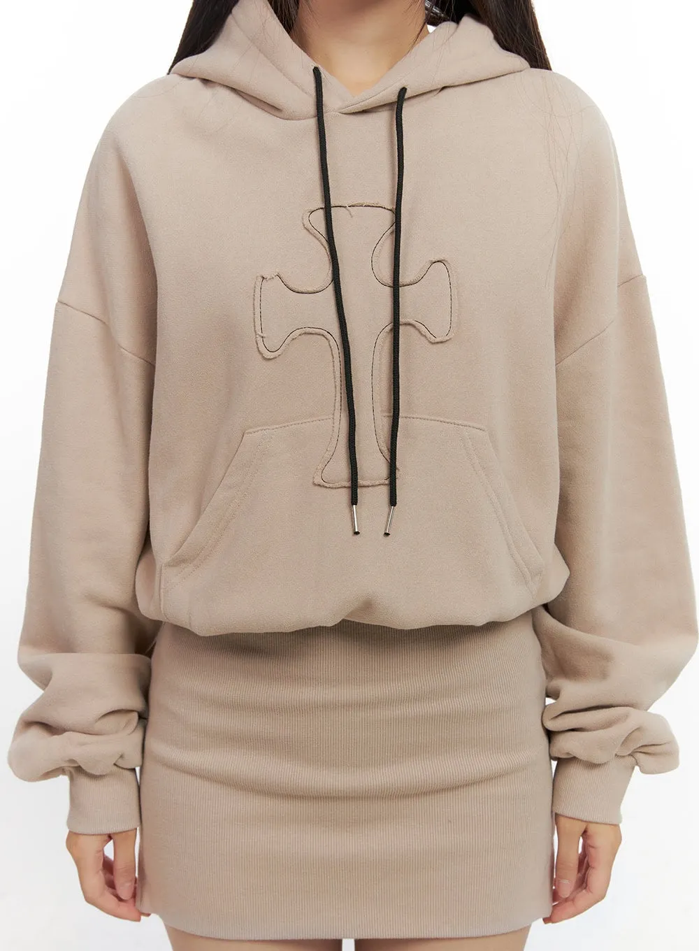 Soft Cotton Hooded Mini Dress CN419