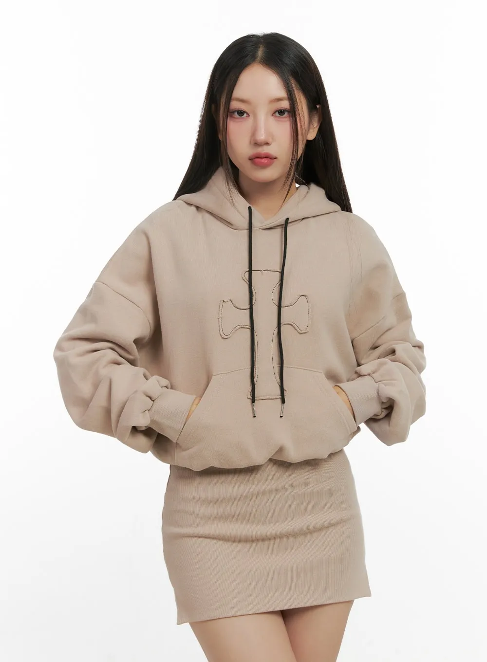 Soft Cotton Hooded Mini Dress CN419