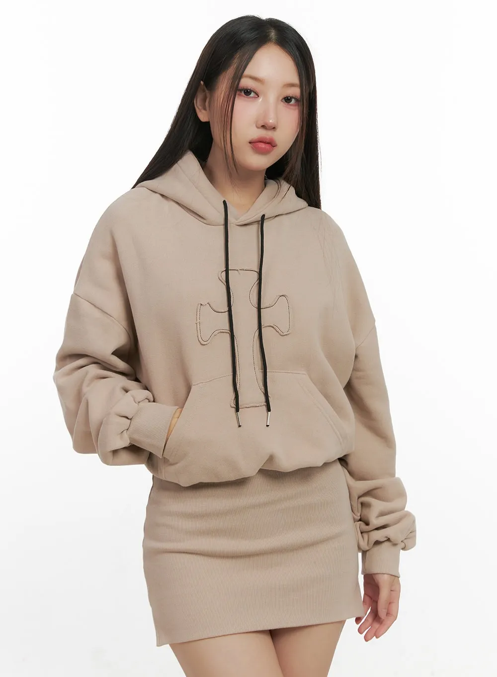 Soft Cotton Hooded Mini Dress CN419
