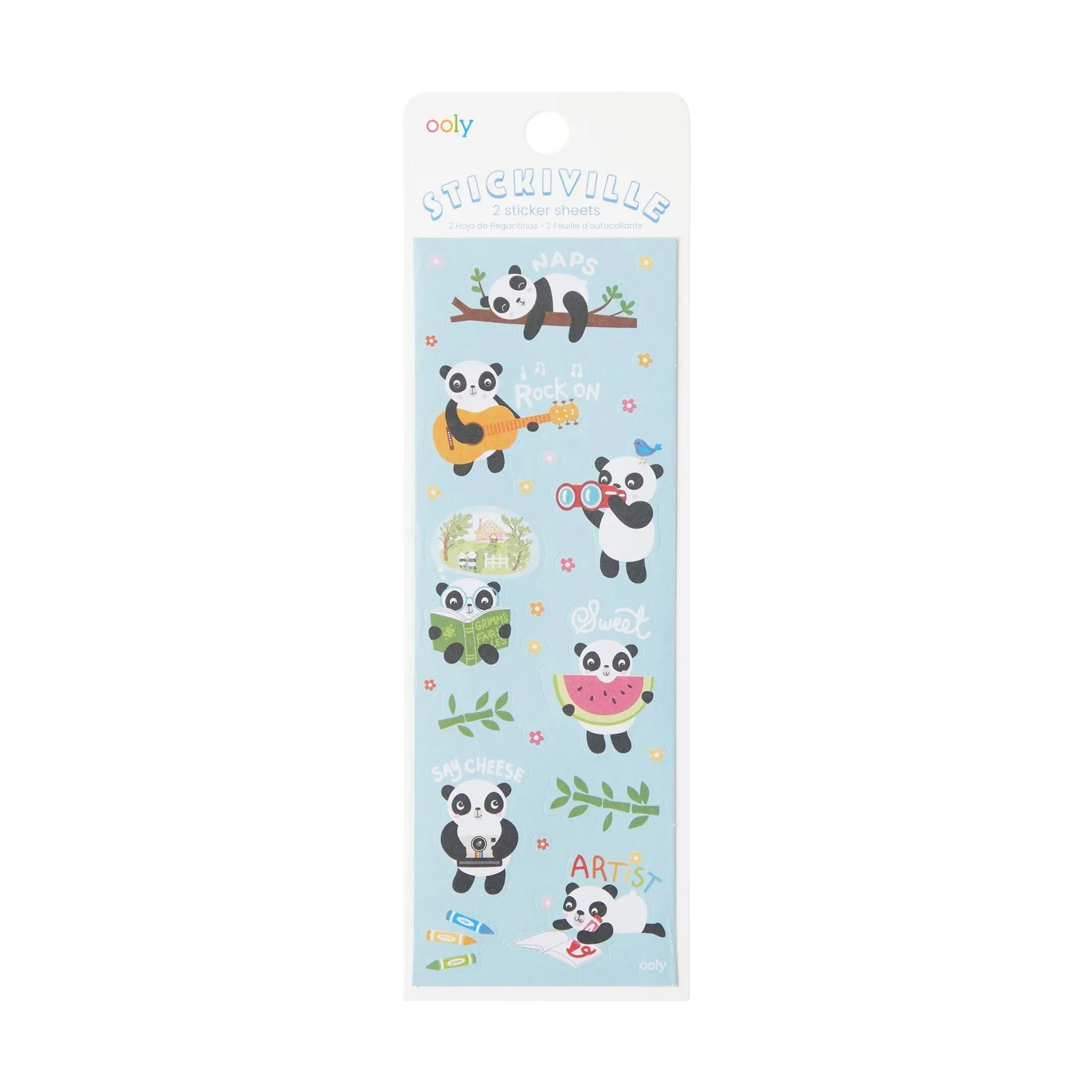 Stickiville Stickers – Skinny – Playful Pandas