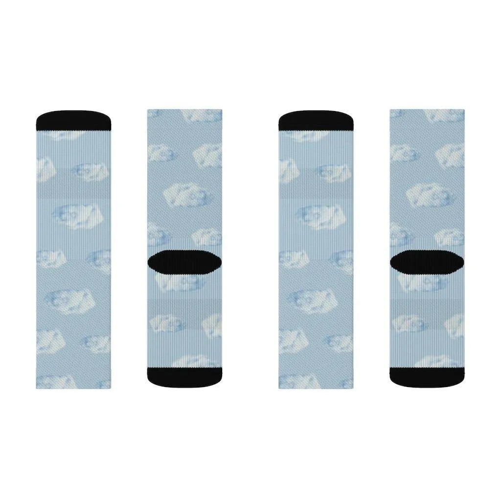 Walking on Realistic Clouds Fun Novelty Socks