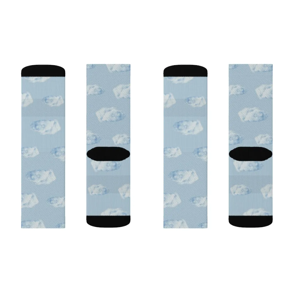 Walking on Realistic Clouds Fun Novelty Socks