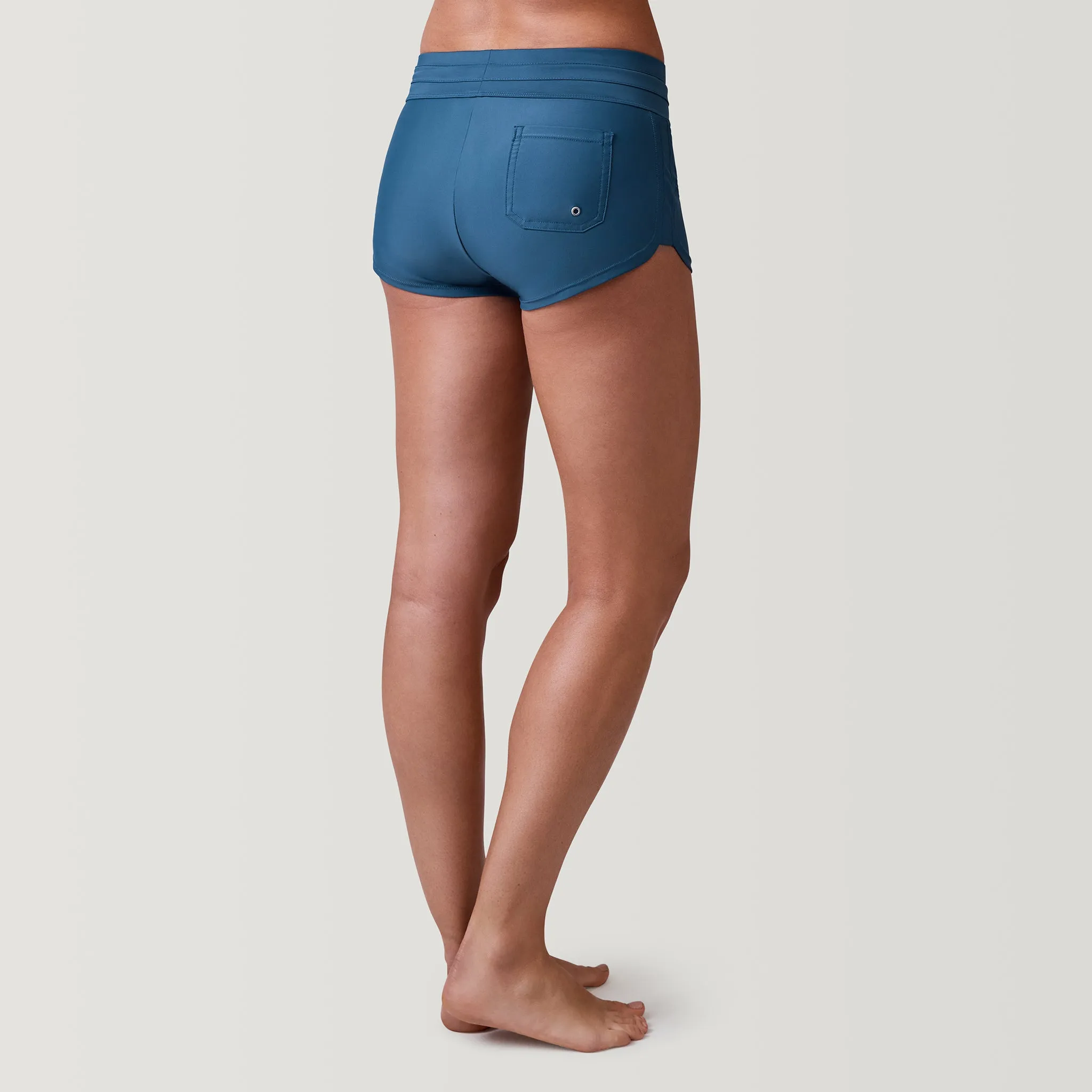 Women's Drawstring Swim Boy Short