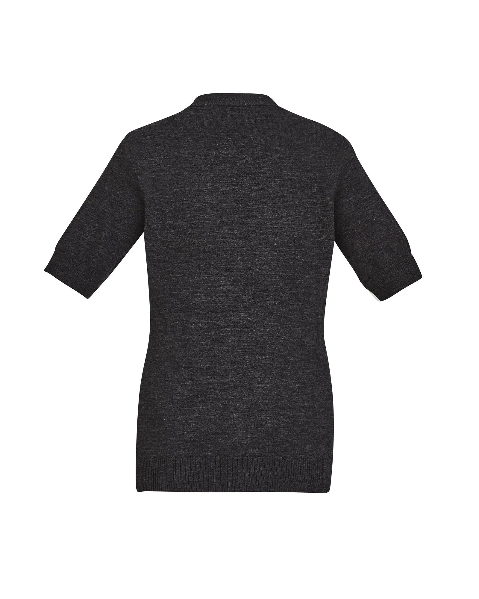 Womens Zip Front Short Sleeve Knit