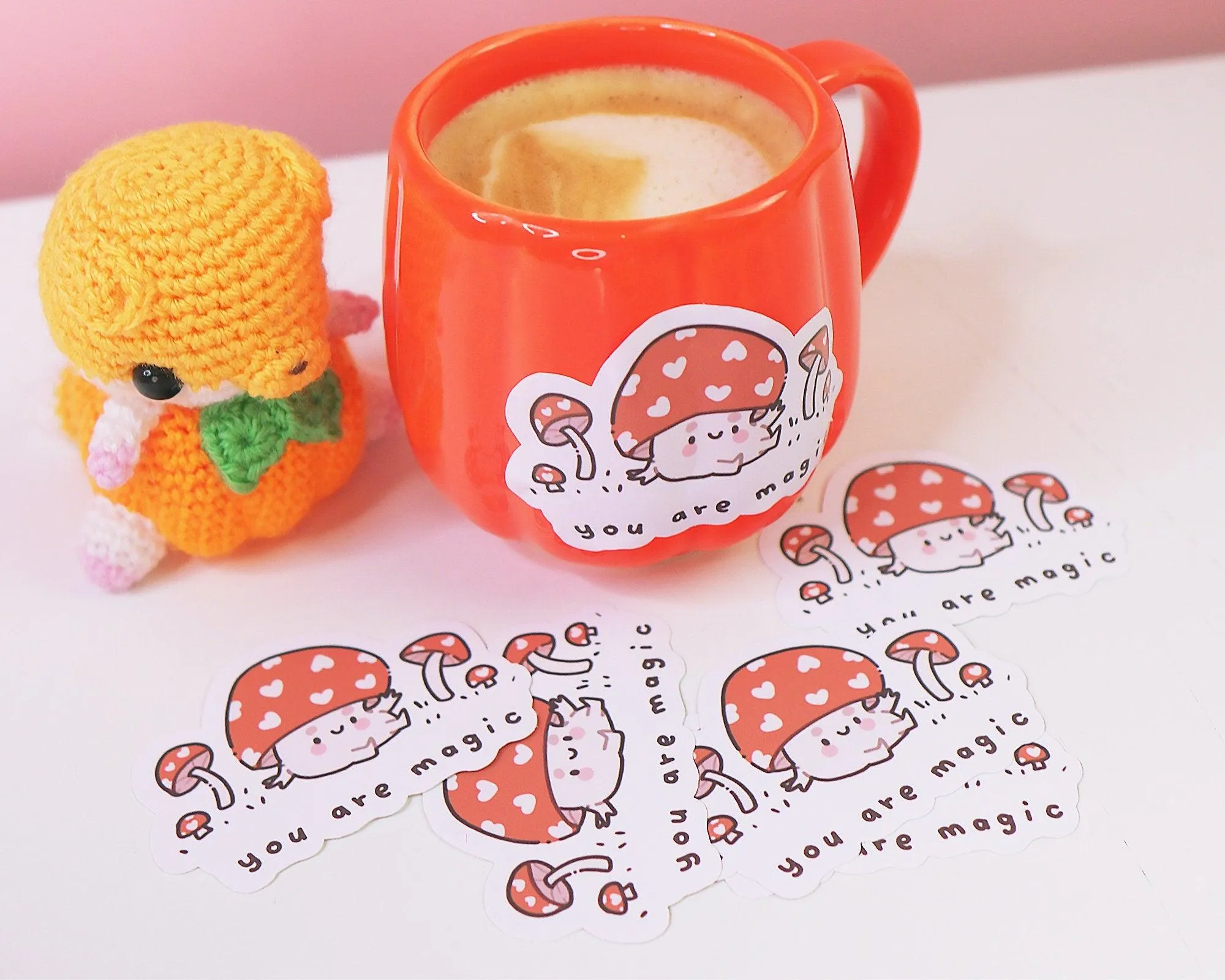 You are Magic - Kawaii Mushroom Die Cut Sticker